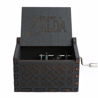 Zelda-BK Прямая поставка, черная деревянная музыкальная шкатулка, игра в трон, Caja, музыкальная Zelda, ручная работа, Деревянная Музыкальная Коробка, рождественский подарок - Цвет: Zelda-BK