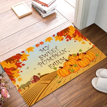 

Thanksgiving Autumn Farm Sycamore Leaves Door Mat Outdoor Indoor Bathroom Carpet Welcome Mats For Front Door