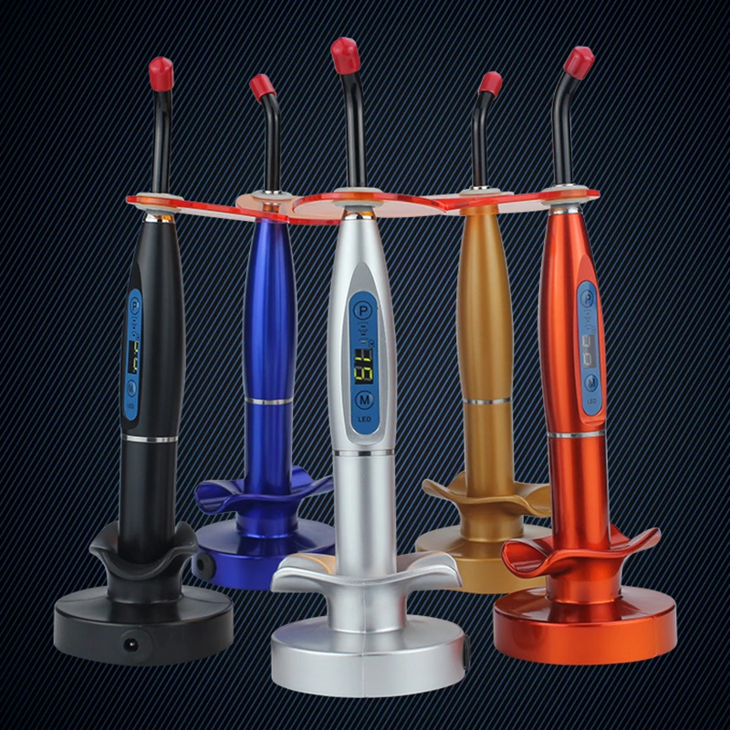 

LED wireless curing light for dental products 1200mw Large capacity battery 2200 mAh Low battery warning