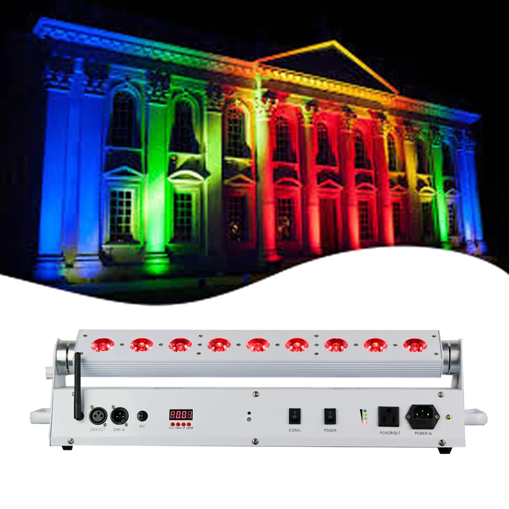 

5 шт./Лот Дорожный корпус светодиодный настенный светильник 9X18 Вт RGBWA УФ 6 в 1 беспроводной DMX и батарея светодиодные Настенные светильники для сцены диджея диско