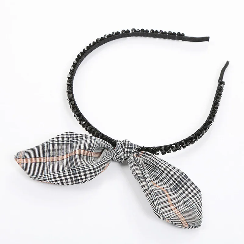 12 шт корейский кристалл оголовье дамы с бантом Hairband украшения для волос оптом девушки оголовье с бантом
