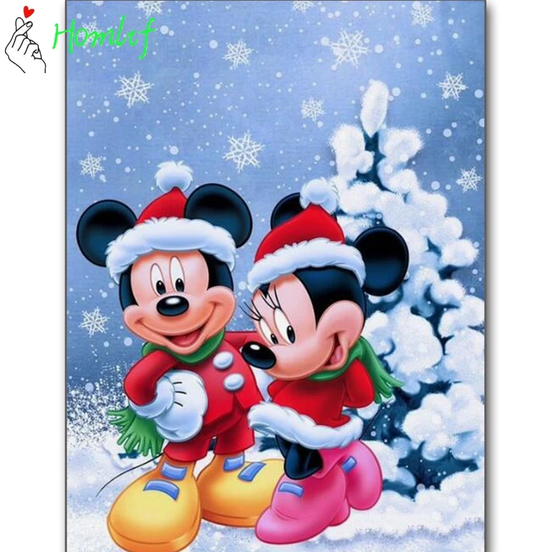

New DIY Diamond Painting Christmas Mickey Mouse Cartoon Animal Embroidery Full Square 5d Diamond Cross Embroidery Mosaic Home