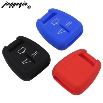 

jingyuqin 3 Buttons Remote Car Key Case Cover Silicone Fob Fit For Vauxhall Opel Astra Zafira Vectra Tigra Omega Signum Frontera