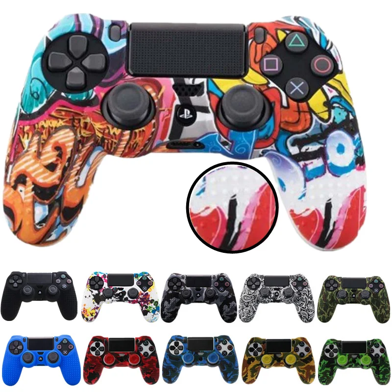 1 шт против скольжения силиконовая крышка кожи для sony Play Station Dualshock 4 PS4 Pro Slim