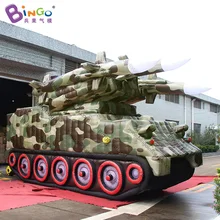 Привлекательный 7x2,8x3,8 mH надувной танк с ракетами для демонстрации событий/необычный дизайн Танк с ракетами воздушный шар для демонстрации игрушек