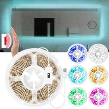 Sensor de varredura da mão led light strip sensor de movimento interruptor usb dc 5v smd 2835 fita diodo tv backlight cozinha cama quarto luz da noite