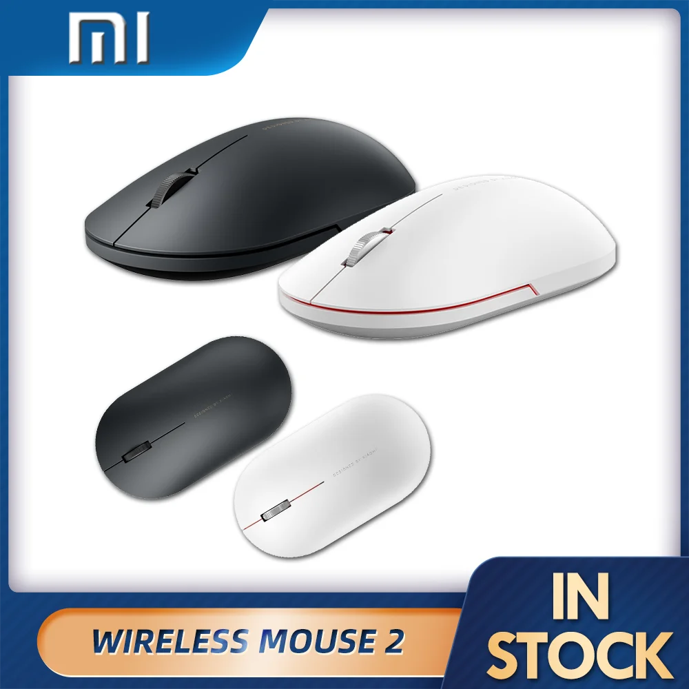 Xiaomi-ratón inalámbrico 2, 2,4 GHz, 1000dpi, óptico, Mini, ergonómico, portátil