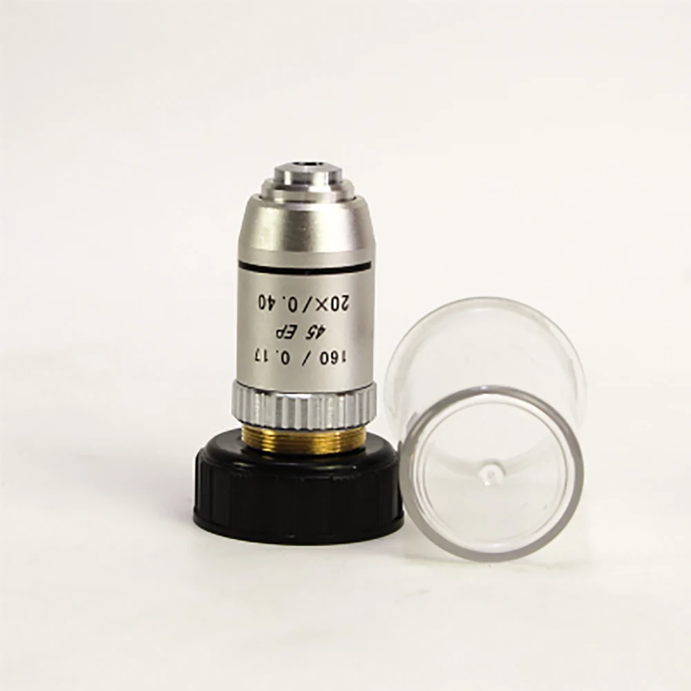 4X/10X/20X/40X/100X Semi-plan Achromatic Objective Lens 195 mm Conjugate Distance for Biological Microscope 160/0.17 45EP