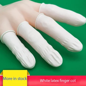 

Disposable Latex Finger Cots Manicure Work Gloves Anti-slip Antistatic Latex Fingertip Fingers Protection Rubber Cover