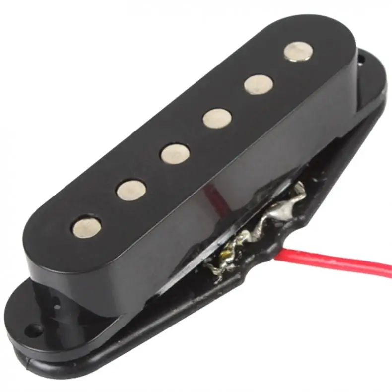 Гитарный звукосниматель черный одновитковая катушка звукосниматель для 6 Струны гитары Лидер продаж