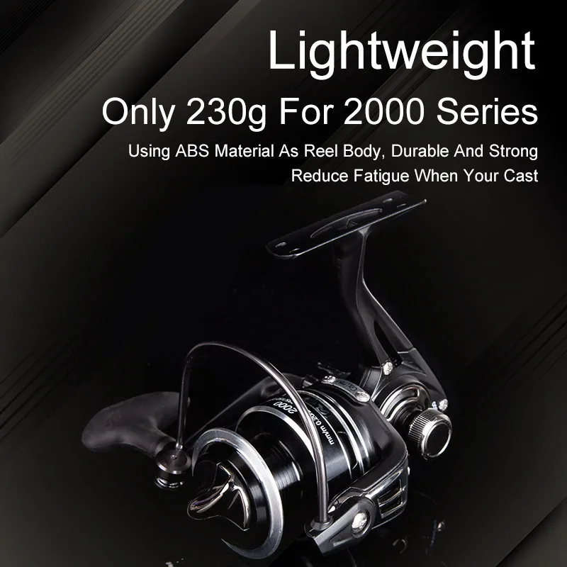 Kingdom Fishing Spinning Reel Winter Fishing Reel Drag 12Kg 11+1BB 5.2:1 2000/4000/6000 Series Water Proof Lightweight For Pike