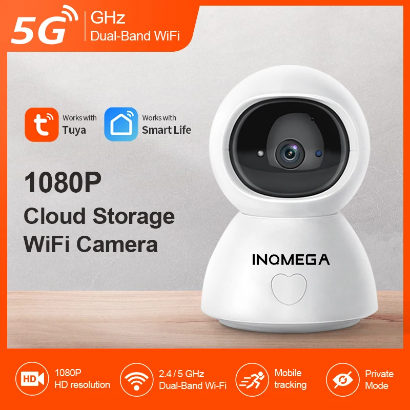 INQMEGA Tuya умная 5G Wifi камера домашняя Камера Безопасности s Беспроводная ip-камера с