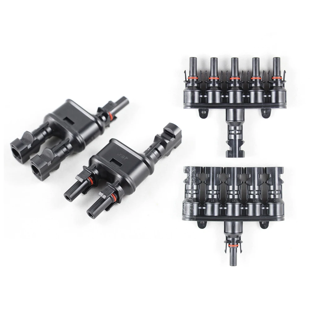 2 пары M/FM MC4 T филиал панели солнечные Соединительный кабель муфта Combiner
