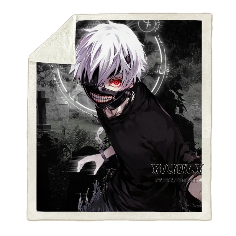 YOJULY одежда с надписью «Tokyo Ghoul Harajuku Пижама для детей и взрослых, Объёмный рисунок(3D-принт) одеяло диван Стёганое одеяло Дорожный Чехол постельного белья в стиле «хип-хоп» с рисунком из аниме фирменный магазин-аутлет K30