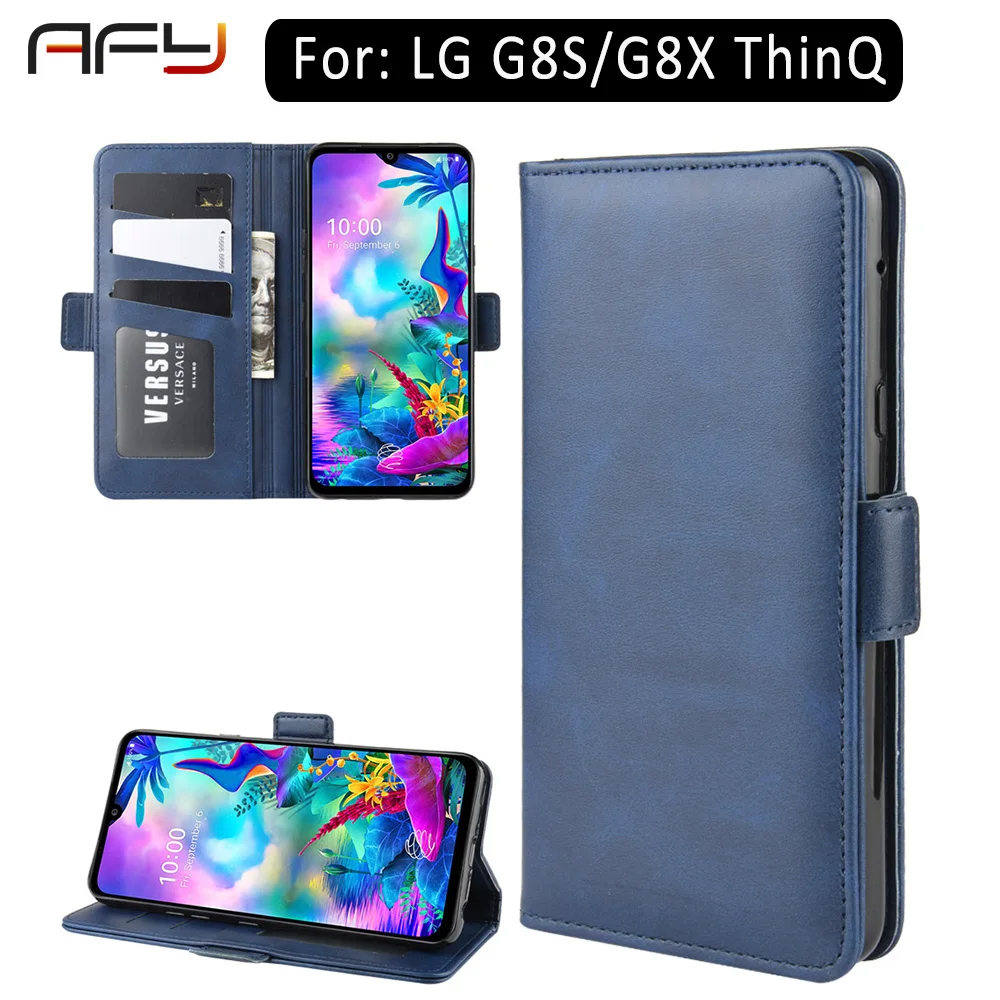 Чехол с отделением для карт флип-кошелек чехол LG G8S ThinQ G8X кожаный из искусственной
