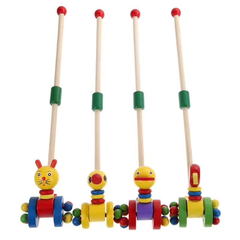 Детские деревянные игрушки, милые Мультяшные животные, забавная деревянная машинка, игрушки для детей, детская головоломка, тележка, игрушки, деревянная игрушка, случайный цвет