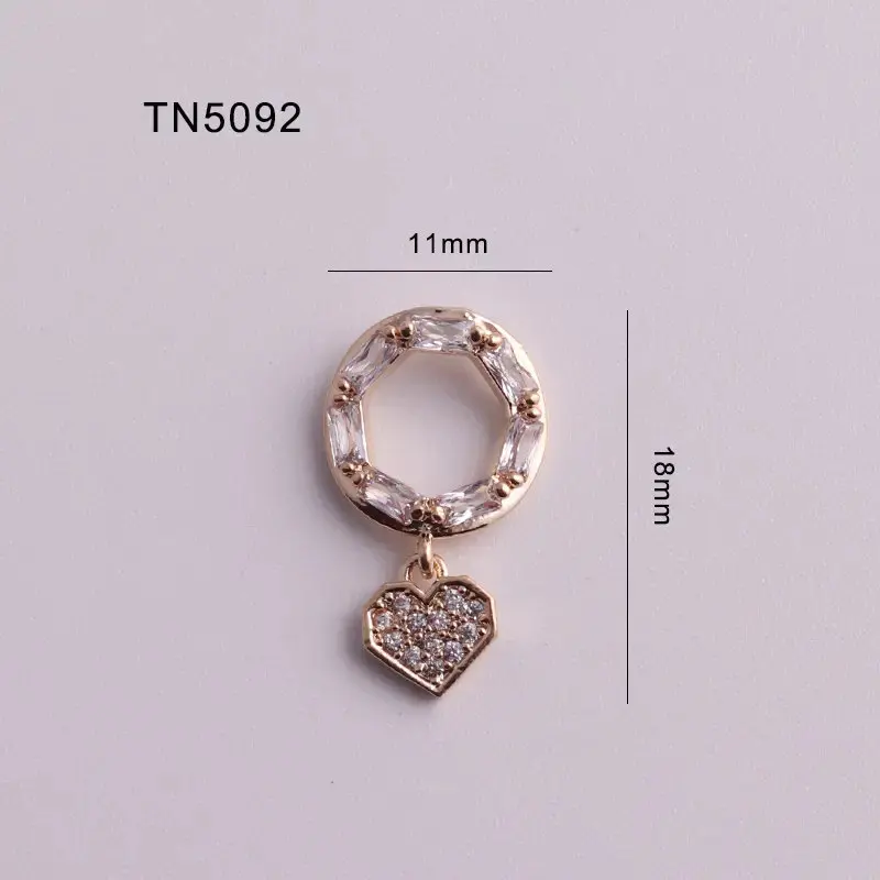 

5 шт., круглые украшения для ногтей из сплава