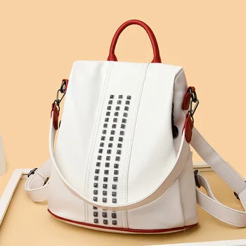 

Popular Brand Riveting Nail Backpack 2020 Chichi Female INS Anti-Theft School Bag Multi-Purpose Versatile Single-shoulder Bag So