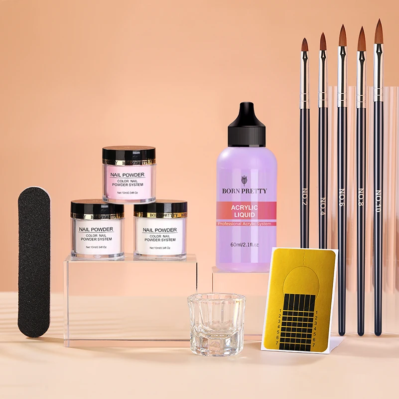 Acrylic Powder Set Pink White Clear Acrylic Nail Kit for Nails Extension Professional Nail Art Liquid Set nail powder nail acrylic liquid acrylic nail powder nail kit