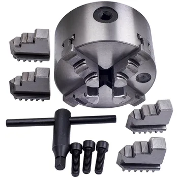 Cheap 4 Jawed Chuck Self-Centering 4200RPM Spare Jaws Wrench Screws K12100 100mm For Lathe Milling K12-100 Tool