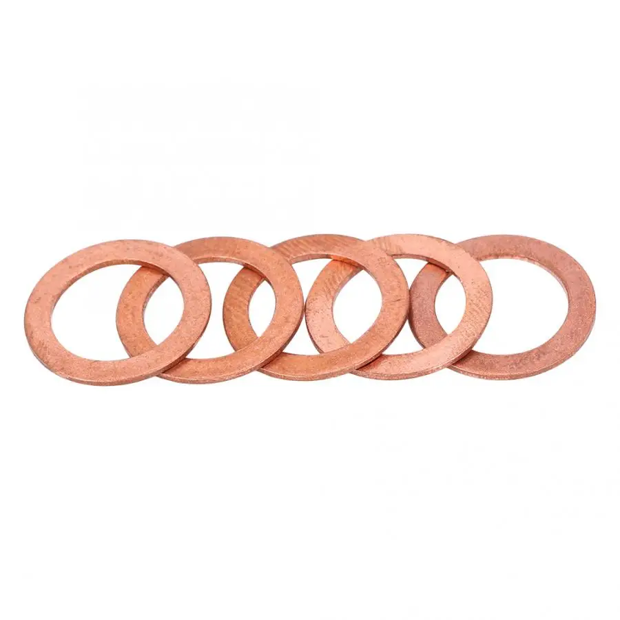 Keenso 5 PCS AS-050-6 Red Copper Scuba Diving Gasket Diving Cylinder Valve Washer Replacement Maintenance Accessory