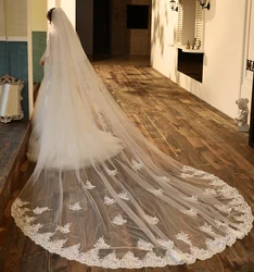 2020 Hot Sale 3 Meter Cathedral Wedding Veil White/Ivory Lace Bridal Veil With Comb Bride Wedding Accessories In Stock