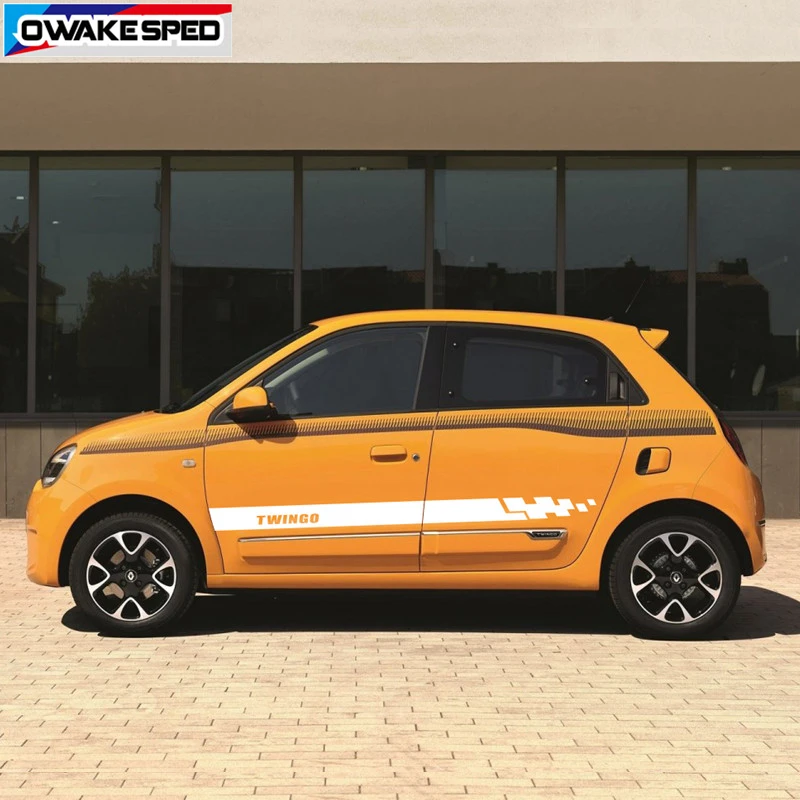 Двусторонняя Спортивная полоска для Renault Twingo 2009 2019 Стайлинг автомобиля наклейки