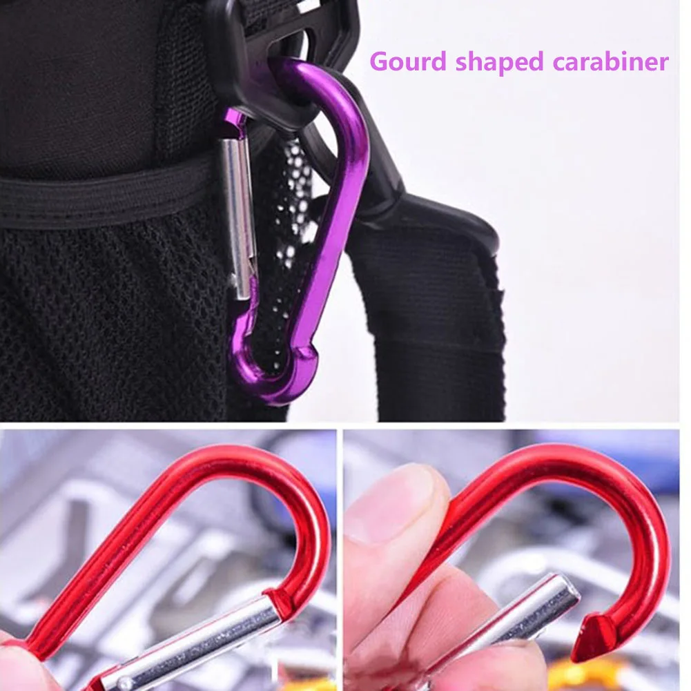 

Newly 10Pcs Carabiner Trinkets Aluminum Alloy Carabiners Spring Snap Clip Hooks Keychain Climbing SD669