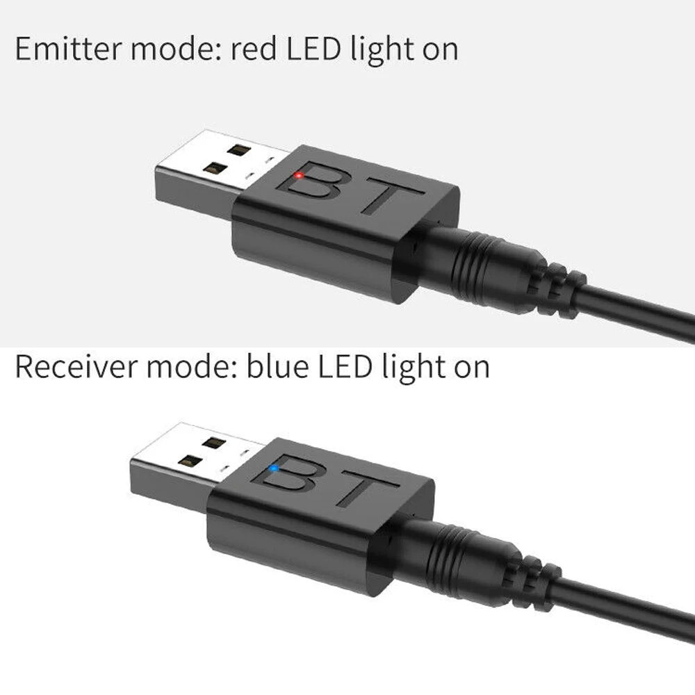 Bluetooth 5,0 аудио передатчик приемник USB адаптер для ТВ ПК автомобильный динамик черный