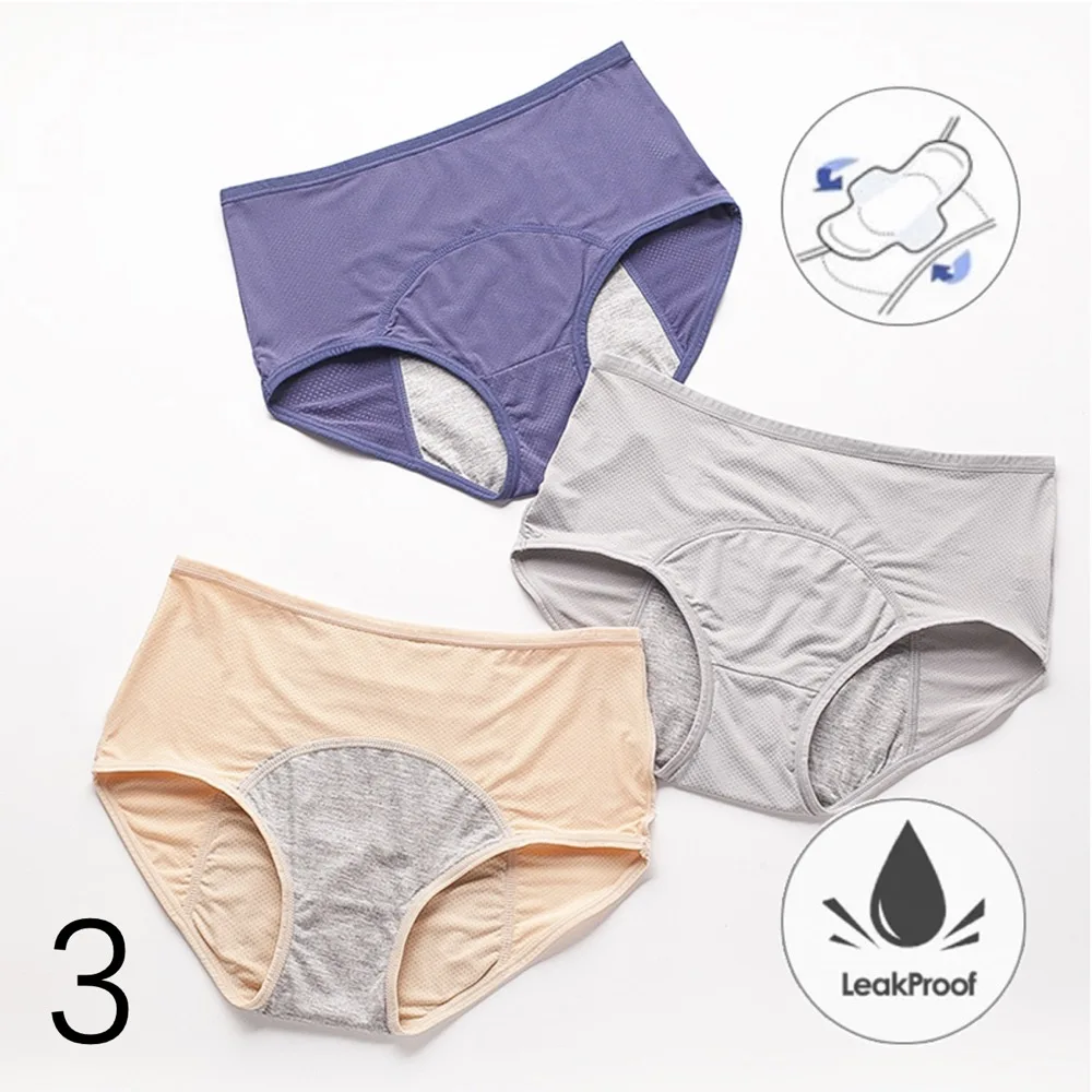 3 шт./компл. менструальные трусики для женщин нижнее белье женское хлопковое