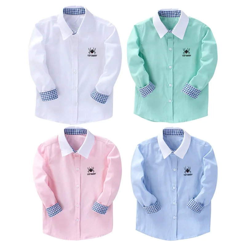 

Spring Baby Boy Girl Shirt Embroidery Spider Long Sleeve Shirt Fashion Baby Child Clothes