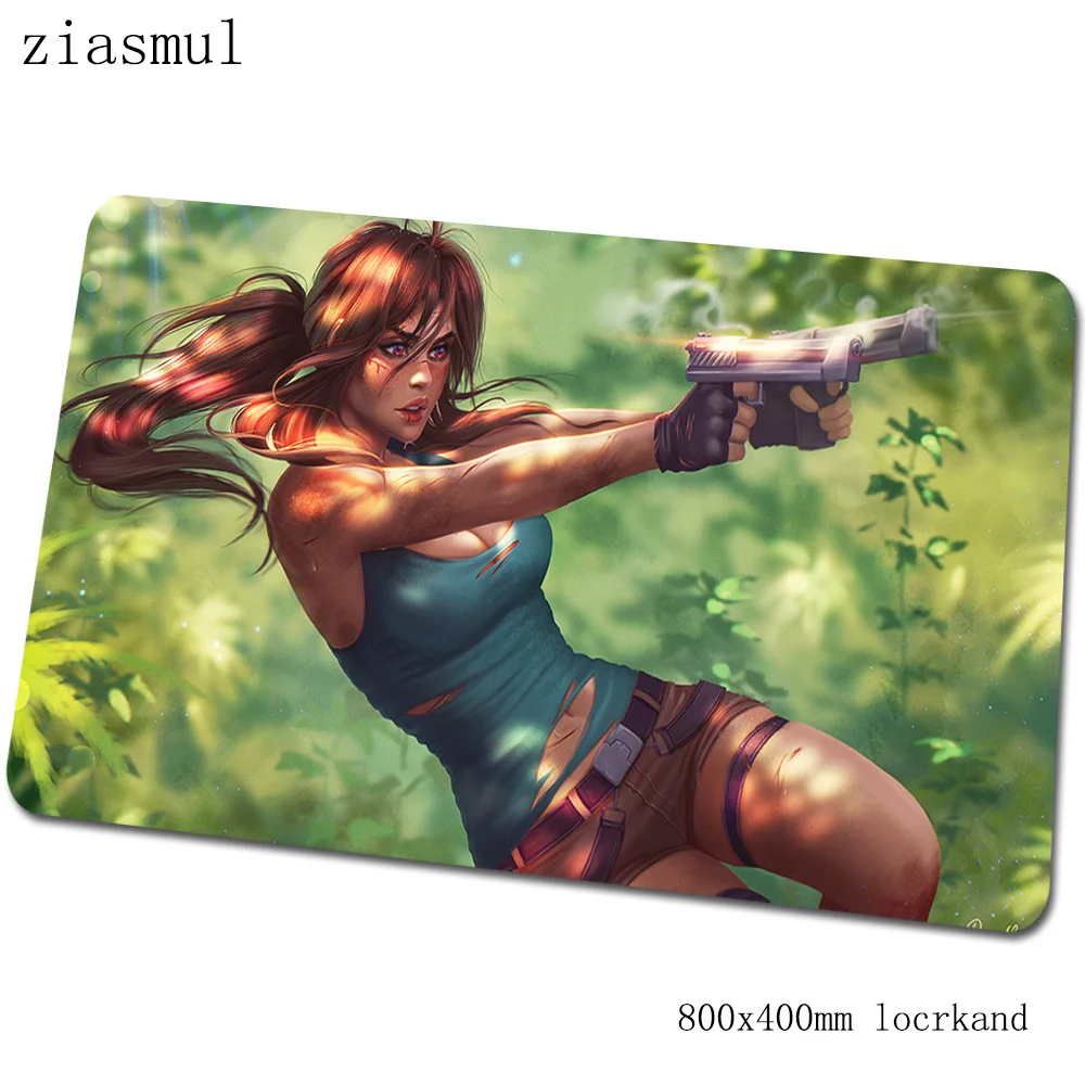 Tomb raider коврик для мыши 80x40 см компьютерная мышь игровой мат геймпад пк аниме игровой коврик для мыши офисный коврик для мыши - Цвет: Size 800x400x2mm