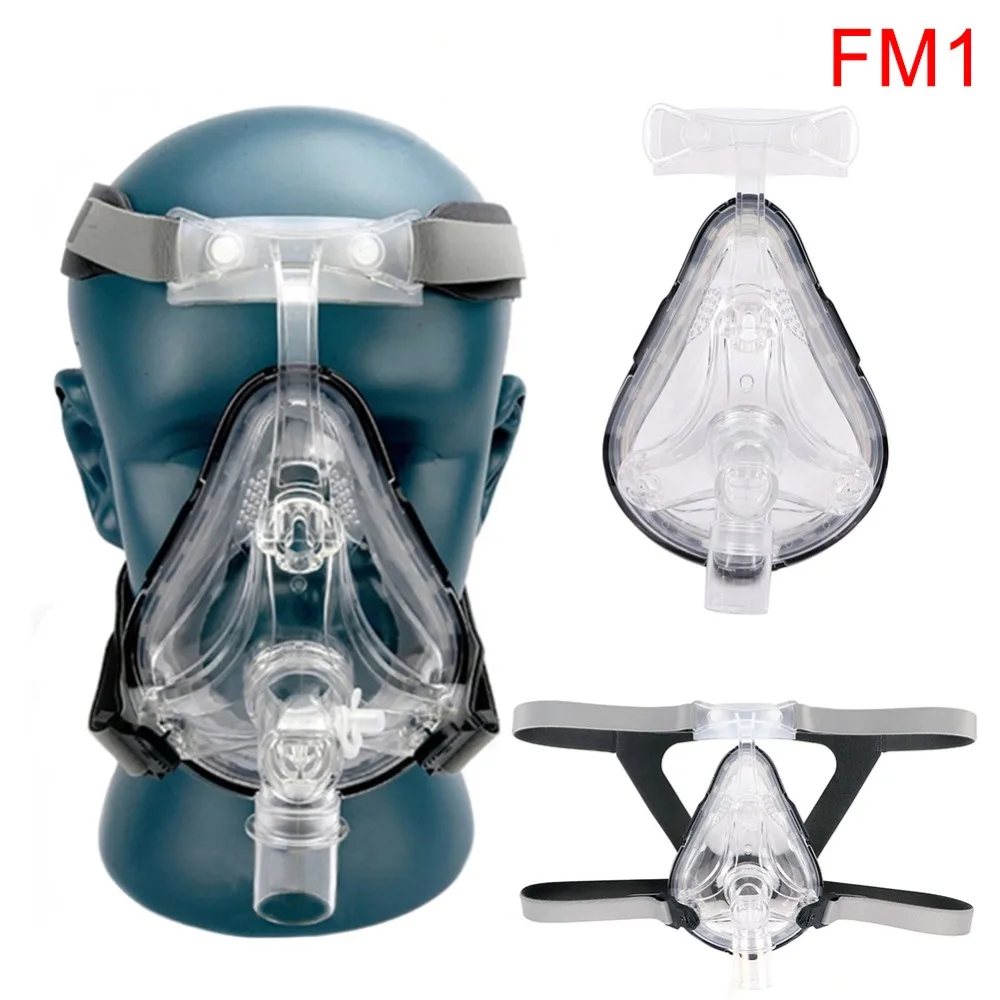 Маска на все лицо CPAP Auto CPAP BiPAP маска с бесплатным головным убором респиратор маски для сна апноэ OSAS храп людей
