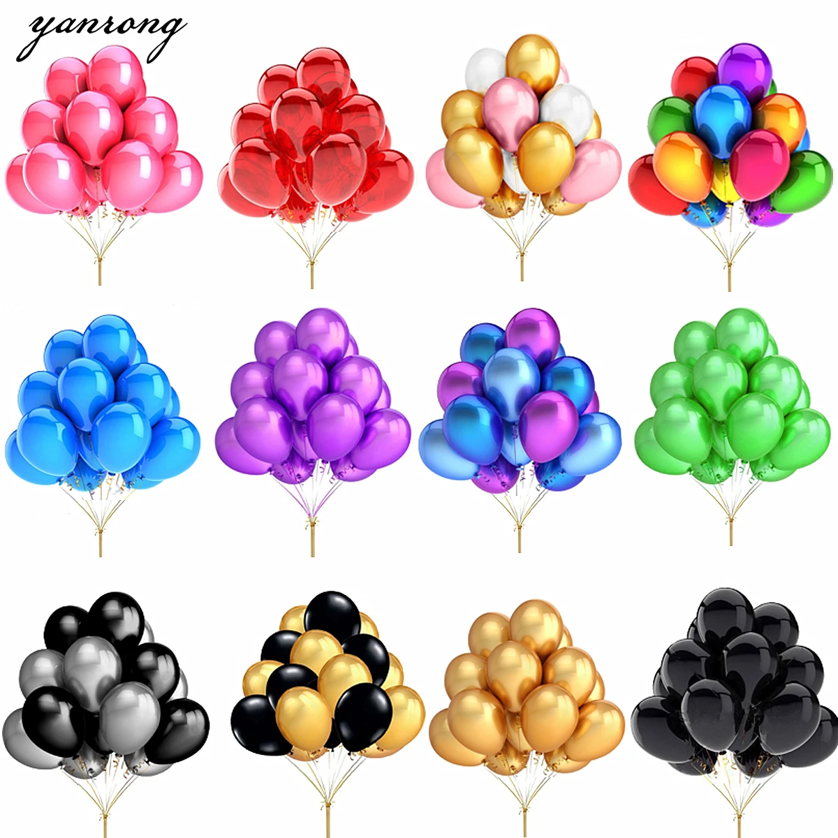 Latex Balloons 10/20/30pcs 10/12 inch Glossy Pearl Wedding Birthday Party Decoration Inflatable Colorful Kids Toys