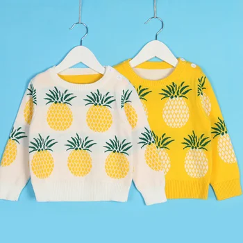 

MudiPanda 2020 Autumn Winter Girls Children Clothing Fashion Pineapple Warm Sweater Kids Baby Boys Girls Cotton Pullover Sweater