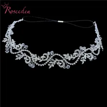 Ручной работы Цветочные невесты волос лоза жемчужина свадебная повязка Кристалл головной убор для невесты свадебный головной убор для женщин ювелирные изделия RE3562