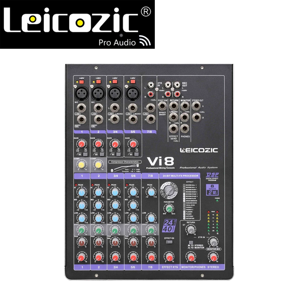 Leicozic Vi-8 Professional audio mixer 8 channel