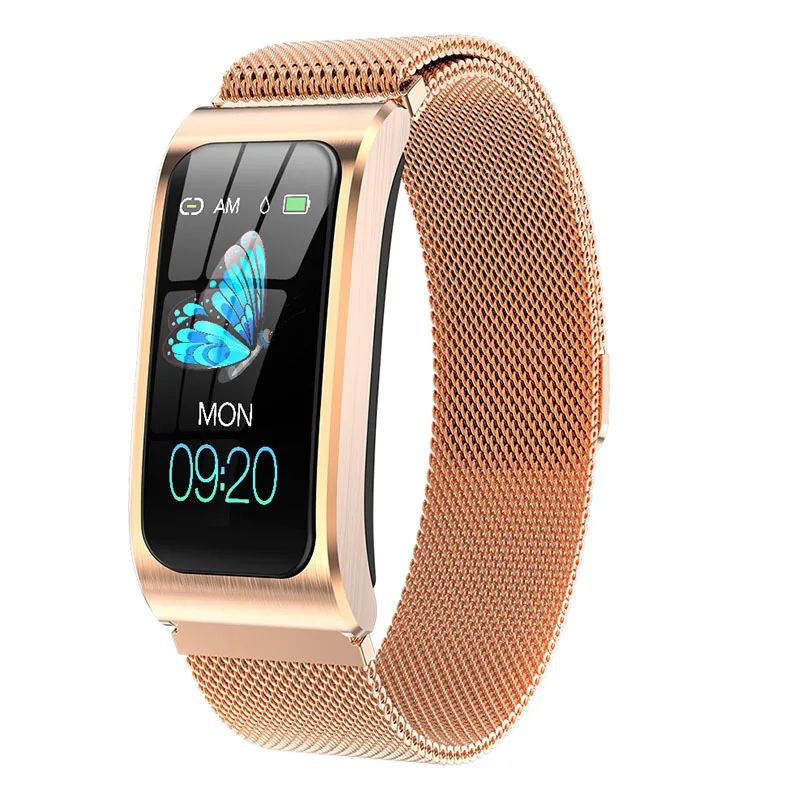 steel rose gold Спортивные Смарт-часы монитор сердечного ритма во время сна кровяное давление фитнес-трекер Водонепроницаемый Android IOS Smartwatch Relogio inteligente - Цвет: steel rose gold