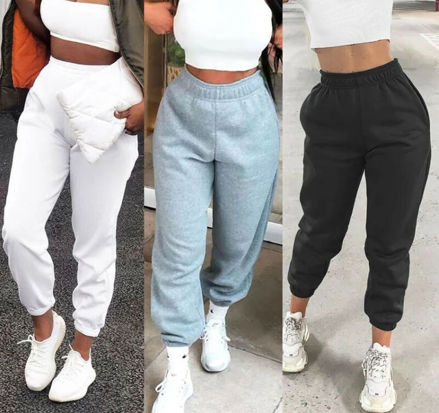 Women's Cinch Bottom Sweatpants Pockets High Waist Sporty Gym Athletic Fit Jogger  Pants Lounge Trousers - AliExpress