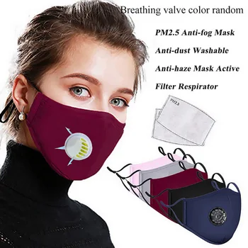 

Bfaccia Multi Color Cotton PM2.5 Black Mouth Mask Anti Dust Mask Activated Carbon Filter Windproof Mouth-muffle Anti Flu