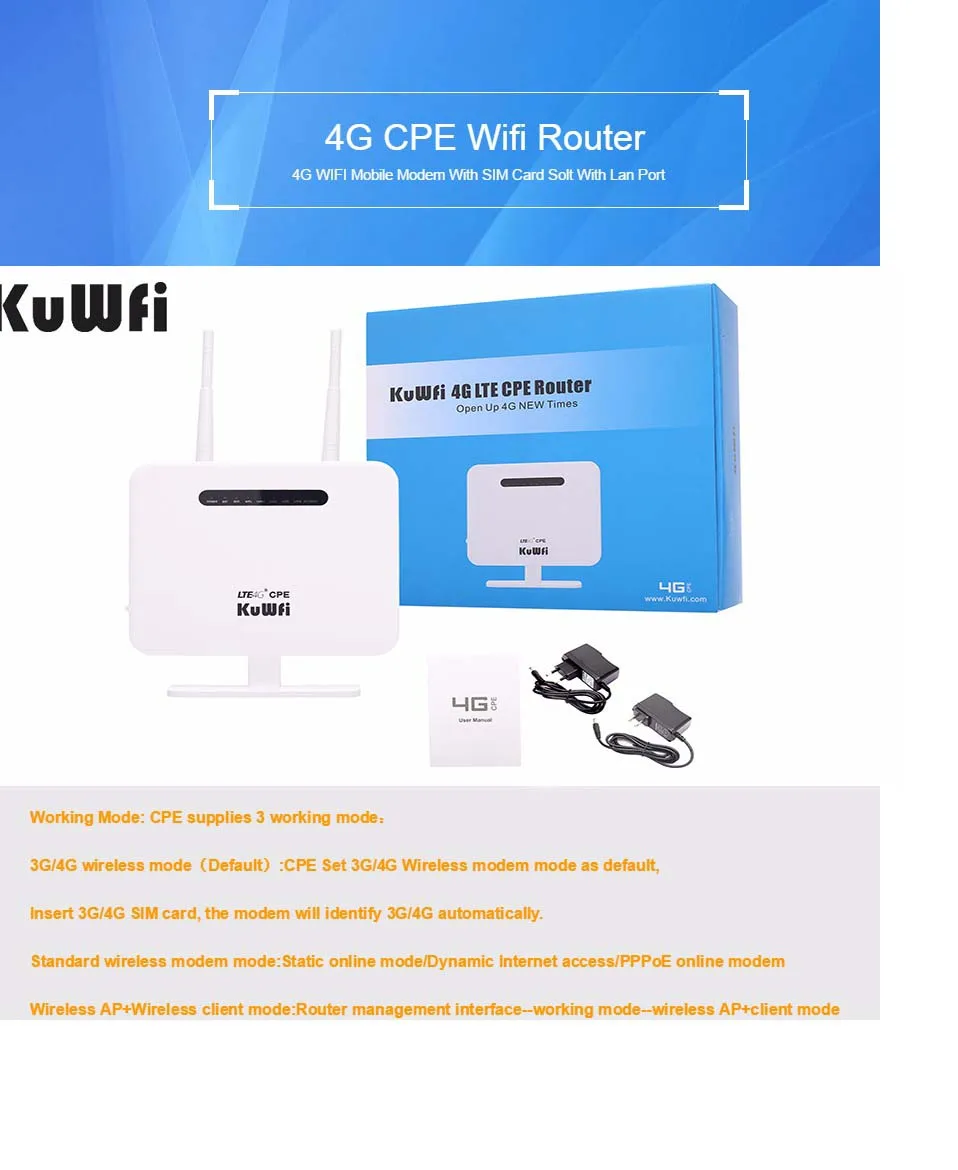 Разблокированный 4G LTE CPE Wifi роутер с поддержкой порта LAN sim-карты Solt 300 Мбит/с портативный беспроводной маршрутизатор с внешними антеннами