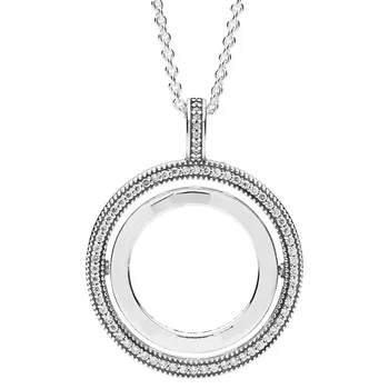 

Original Logo Signature Spinning Hearts Sliding Clasp Necklace For 925 Sterling Silver Bead Charm Bracelet Europe DIY Jewelry