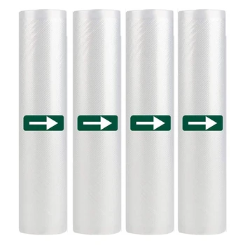 

4 Pack Food Savers Bags Great for Vac Storage Meal Prep Vacuum Sealer Bags Food Savers Bag Rolls Seal Meal Bags
