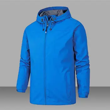 

Casual Men Windproof Waterproof Jacket Zipper Climbing Skiing Hiking Hooded Coat