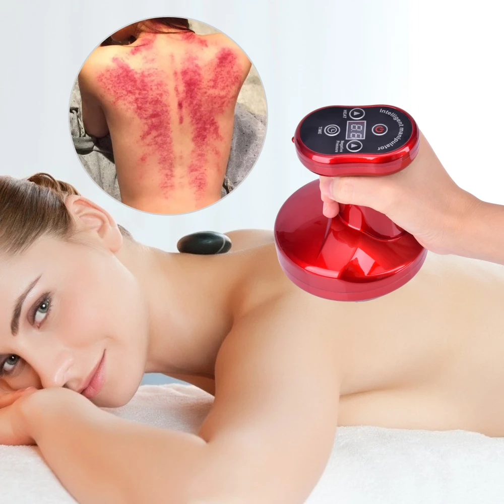 

Electric Scraping Cupping Cans Guasha Suction Massager Negative Pressure Meridian Fat Burning Body Heating Therapy Physiotherapy