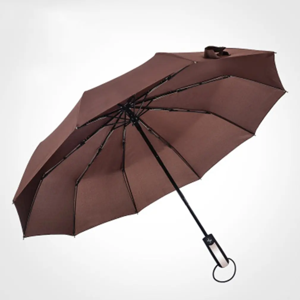 

Automatic Folding Umbrella Wind Resistant Sun UV Protection Business Sunny Rainy Days Dual Use Sturdy Durability Rain Gear