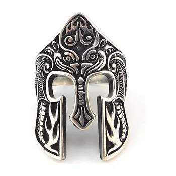 

FD LK Classic Spartan Mask Warrior Ring Scandinavian Ring Viking Totem Mask Amulet Ring Men's Fashion Jewelry Jewelry