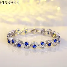 PINKSEE модный дикая красавица Браслет Циркон Кристалл Свадебный браслет для невесты женский браслет ювелирный подарок