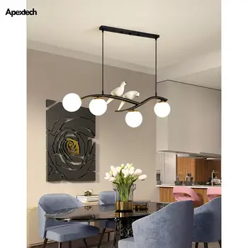 

Creative Bird Chandelier Dining Table Chandelier Ceiling Hanging Lamp Kitchen Island Suspension Lights For Home Deco Lighting