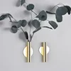 Wall Hanging Vase Nordic Style Golden Wall Flower Living Room Entrance Wall Blossom Vase Punch-Free DIY Flower Home Decorations 2